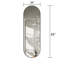 Miroir ovale pleine longueur de 63 po x 20 po, cadre en alliage d'aluminium brossé antirouille, miroir mural pour l'entrée de la salle de bain dans la chambre à coucher, reflet HD transparent-285841605