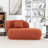 Faux Fur Upholstered Chaise Lounge Chair-372344128