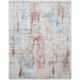 Abstract Area Rug in Gold