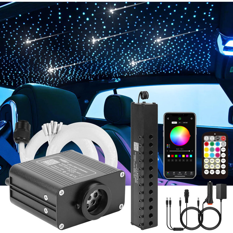 Star Ceiling Lights Kit With 646 Fiber Optics, Twinkle Effects, Bluetooth App/Remote Control