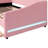 Twin Size Upholstered Daybed In Pink With Flexible Trundle Bed And Modern Soft Fleece Detachable Cart-1016883679-1016883673