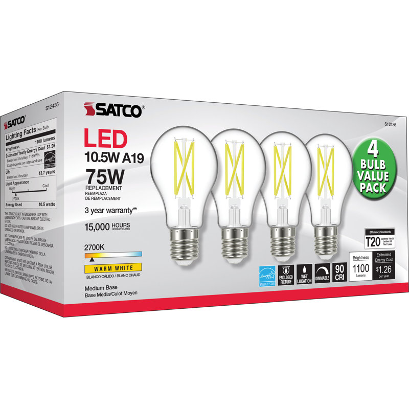 10.5 Watt LED Bulb, 2700K