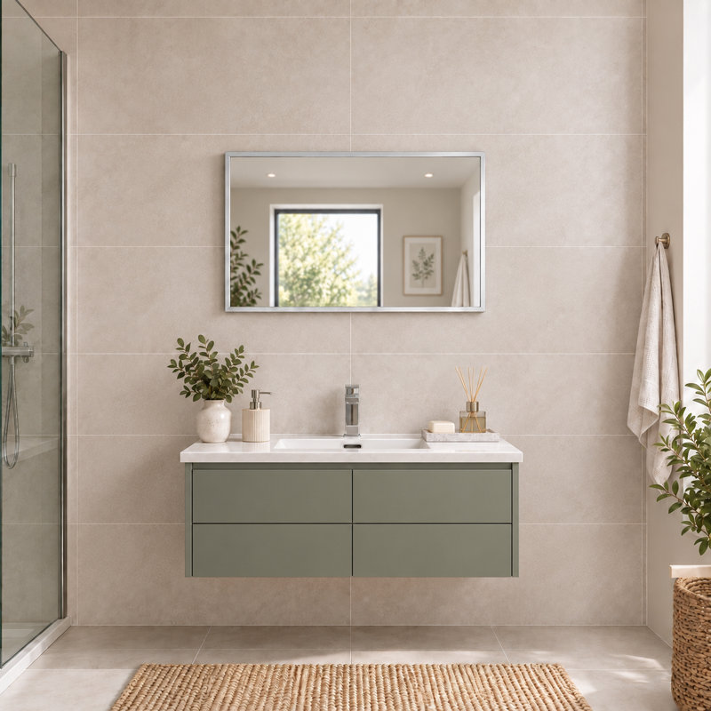 Flat Vanity Mirror, 70 cm H x 50 cm W