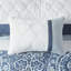 Collection d'édredon très grand lit, bleu, coussins de broderie, lavable à la machine, froissé-131527085