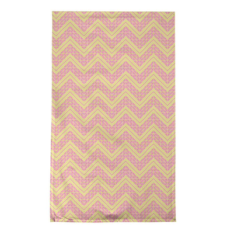 Stephenie Tea Towel Kitchen Towel, Light Pink/Light Yellow, Cotton Twill