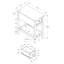 Table d'appoint, bout, table d'appoint, 2 niveaux, étroit, chambre à coucher, lampe, tiroir de rangement, placage gris, transitionnel