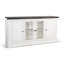 Meuble télé Ivvy, tablettes, moulure en bois brun blanc, 81 po