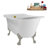 58" Streamlin Clawfoot Tub,Tray,Drain, Clawfeet-101628925-102219868