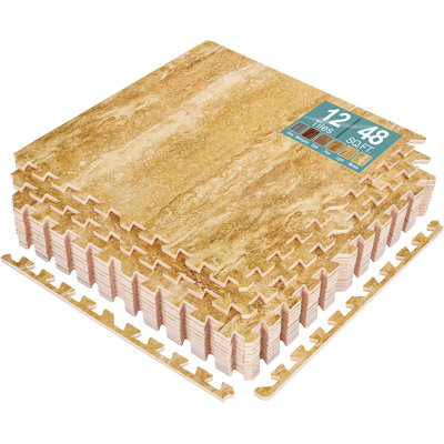 Tapis de sol à motif de marbre emboîtable 24 po Sorbus