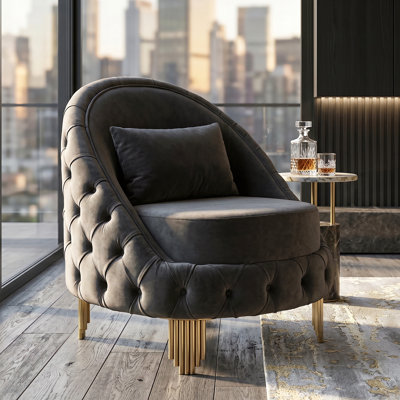 Chaise en velours 33 po Valorie