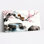 «Cherry Blossom Squirrel And Waterfall», reproduction d'art sur toile tendue sur toile, ensemble de 1