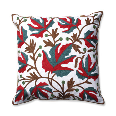 Coussin de jeté brodé