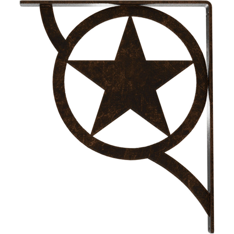Support en fer forgé Austin, Bronze vieilli, H 15 po x l 1,5 po x p 12 po