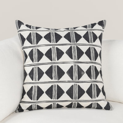 Nubia Geometric Linen Blend Throw Pillow
