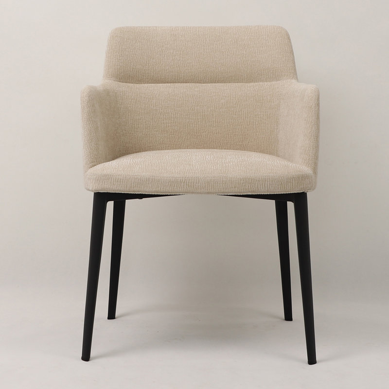 Jahnke Earle Upholstered Dining Arm Chair, Toasted Oatmeal