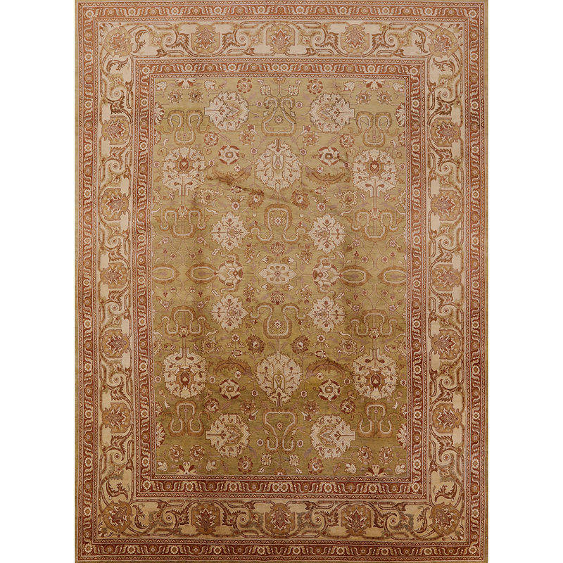 Tapis oriental beige / jaune Mamet, Rectangle 3 pi x 5 pi