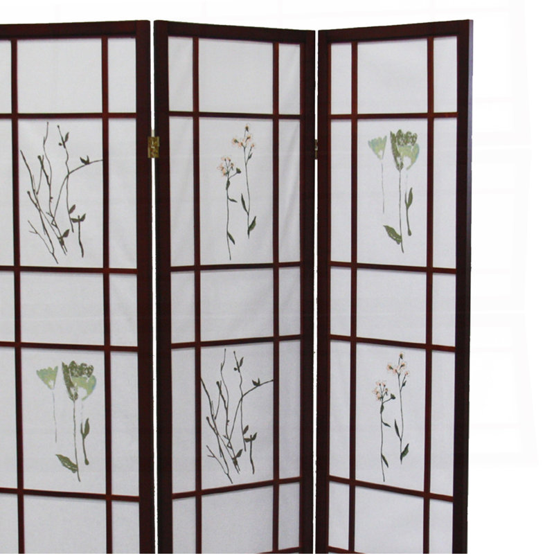 70" Tall 3-Panel Screen / Room Divider "Shoji", Cherry, Cherry