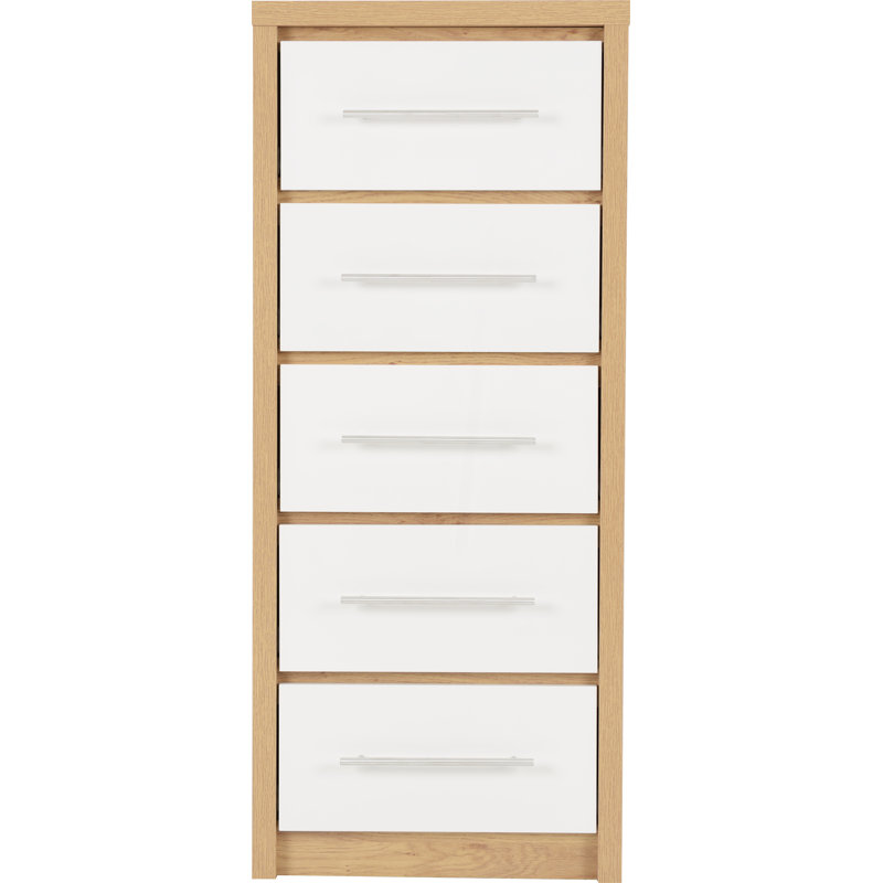 Louisa 5 Drawer Chest, White