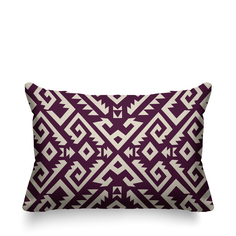 Coussin intérieur / extérieur Chitto Southwestern, Mauve