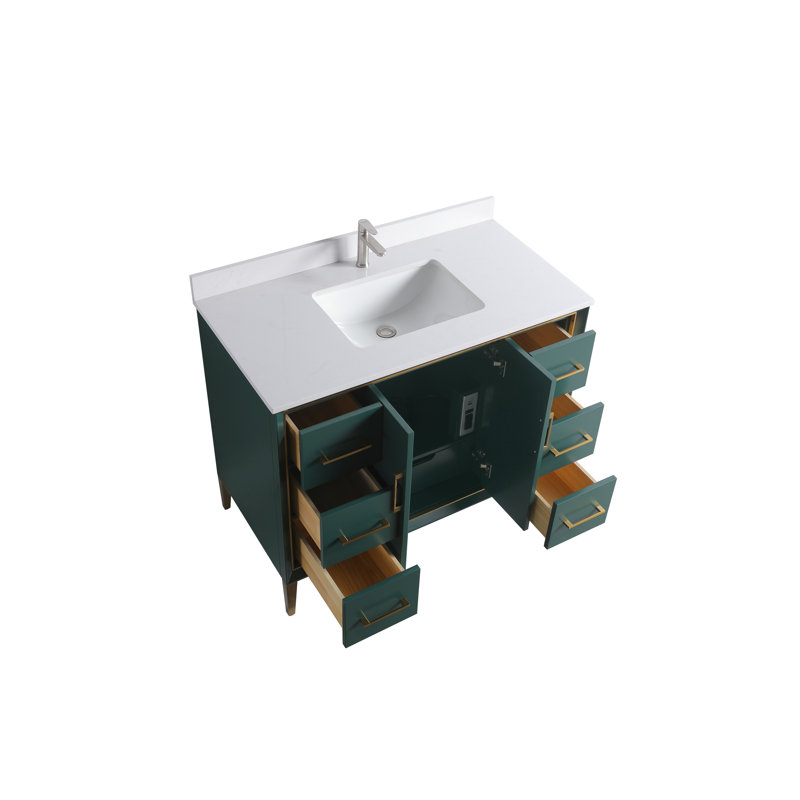 42'' Single Bathroom Vanity Base Only, Green