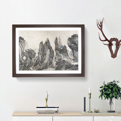 Mountain Landscape by Li Zai - Framed Print