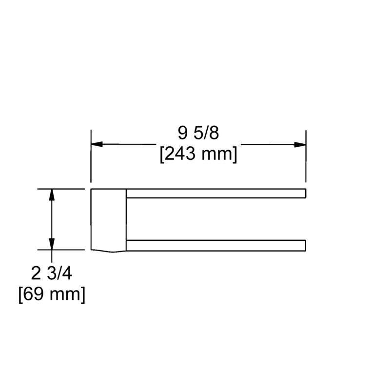 Reflet Towel Hook, Brushed Nickel