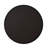 Set of 2 Round Nesting Coffee Tables with Faux Leather Tops and Black Metal Bases, Warm Brown, for Living Room