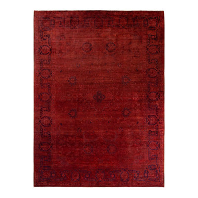 Tapis rouge unique de 9 pi x 12 pi 1 po Yubin