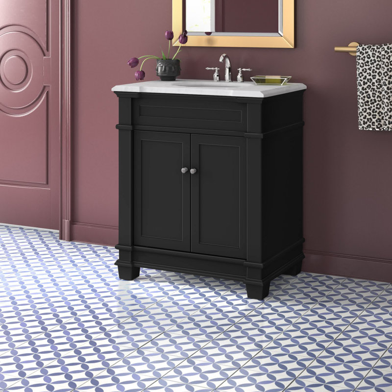 Ensemble de meuble-lavabo simple 30 po Lydie, Noir