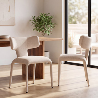 Upholstered Dining Chair with Metal Legs