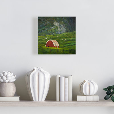 Red Rustic Canvas - Life in the Countryside | Home Decor Art