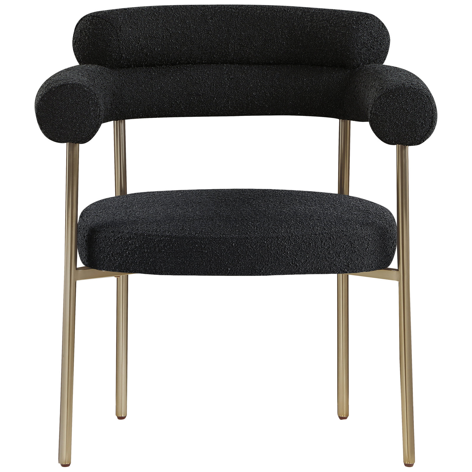 Dining Armchair, Black, Brushed Brass