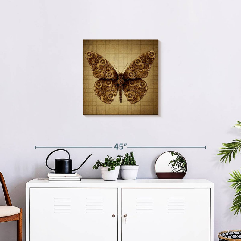 Corbeau papillon Steampunk, H 20 po x l 20 po