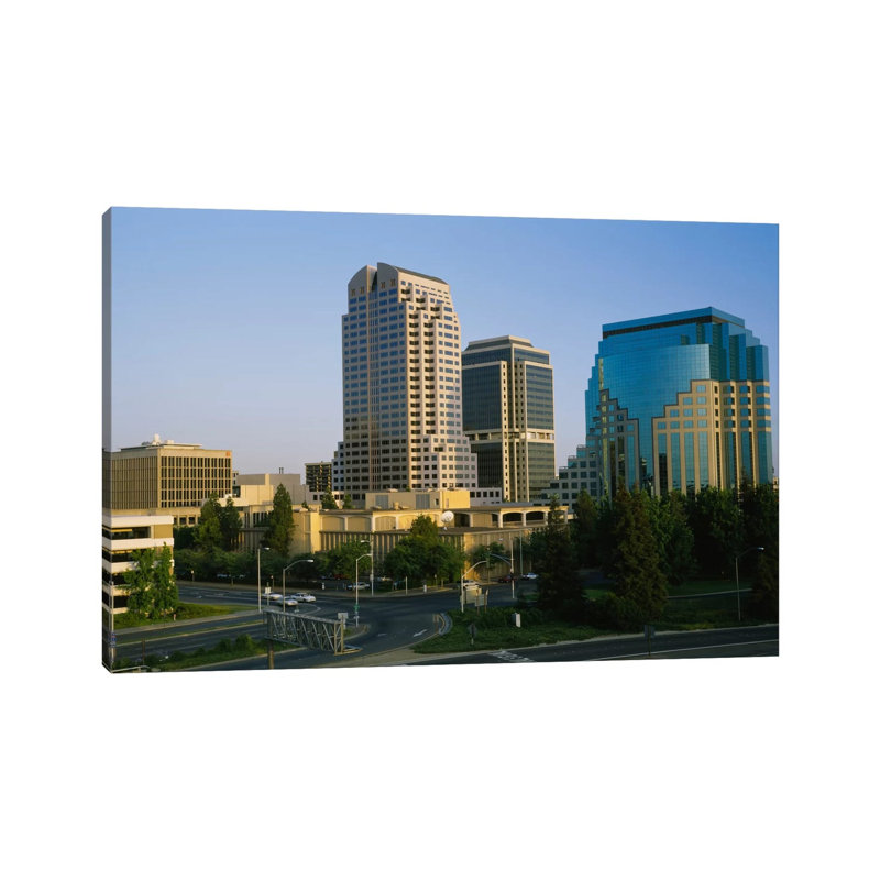 Skyscrapers in a City, Sacramento, California, USA 1 Piece Wrapped Canvas Wall Art, 66.04 cm H x 45.72 cm W x 1.91 cm D