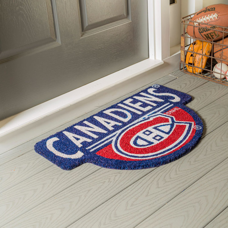 NFL Shaped Coir Outdoor Welcome Mat, Canadiens