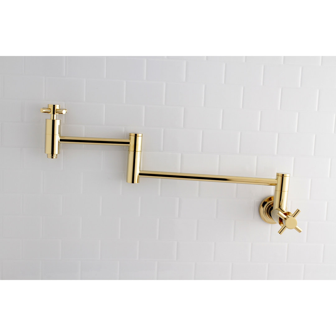 Kingston Brass Concord Two-Handle 1-Hole Wall Mount Pot Filler Faucet Kingston Brass 