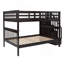 Lit superposé en escalier avec rangement et garde-corps pour chambre à coucher, dortoir, espresso