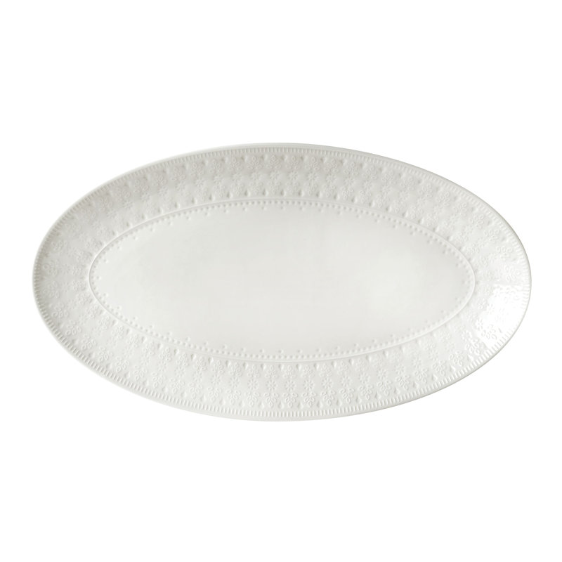 Plateau ovale Fès - Blanc