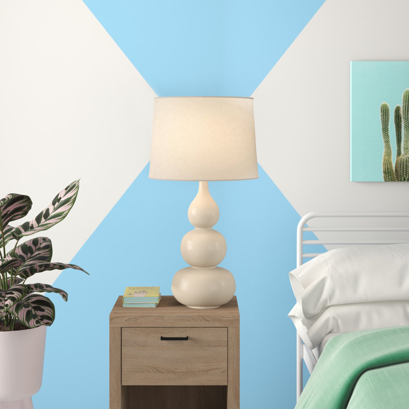 Brankovice Ceramic Table Lamp, Gloss White