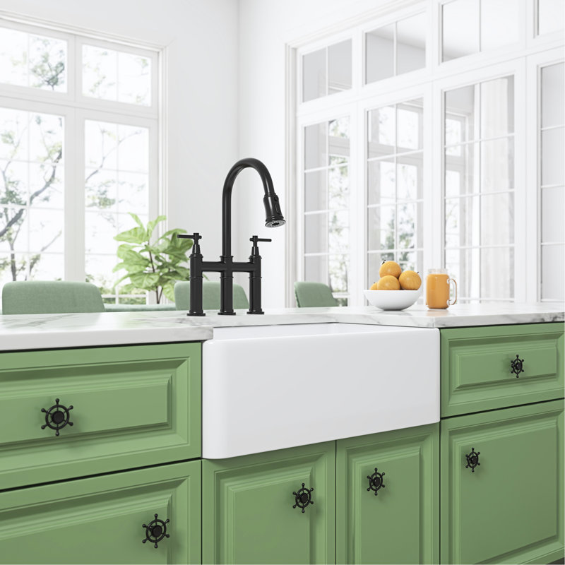 Deep Apron Undermount Sink - White Ceramic Kitchen 17.74 In X 9.88 30.35 In, 84.35 Lb, 24.00 16.00 36.00 84 24 16 36