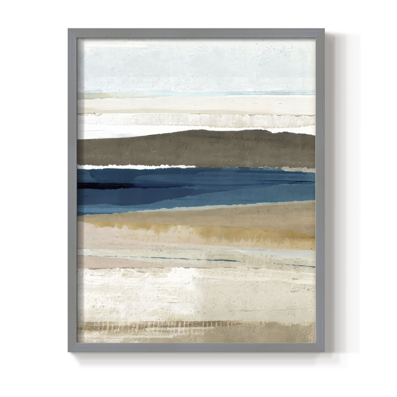 Reproduction encadrée Buttermere Triptych III - bois massif, H 21 po x l 17 po, Gris