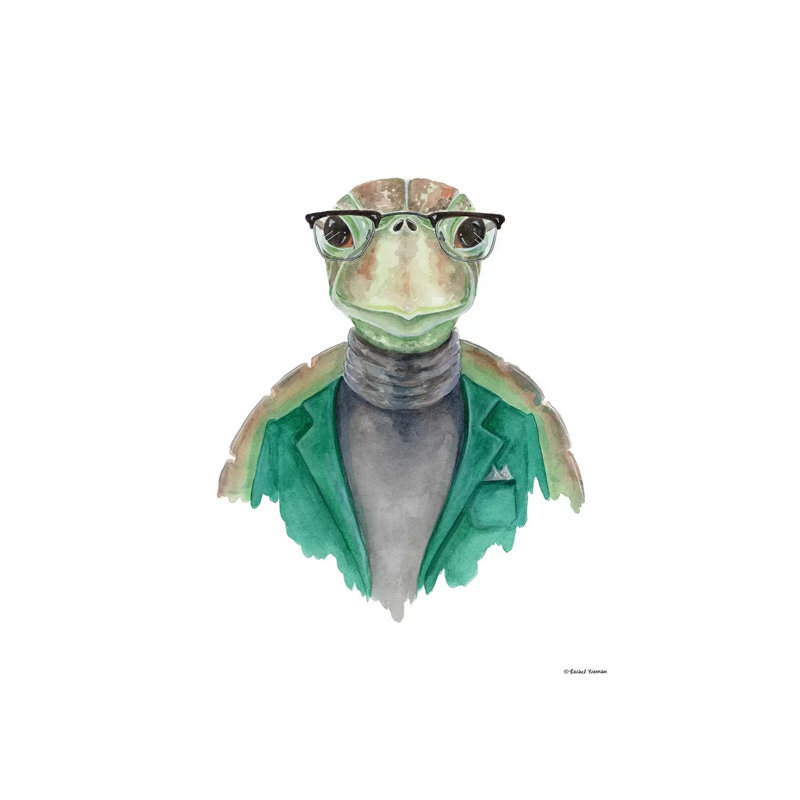 Turtle In A Turtleneck 1 Piece Wrapped Canvas Wall Art, 101.6 cm H x 66.04 cm W x 1.91 cm D