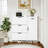 White Colour Shoe Cabinet  With 4 Doors 1 Drawers