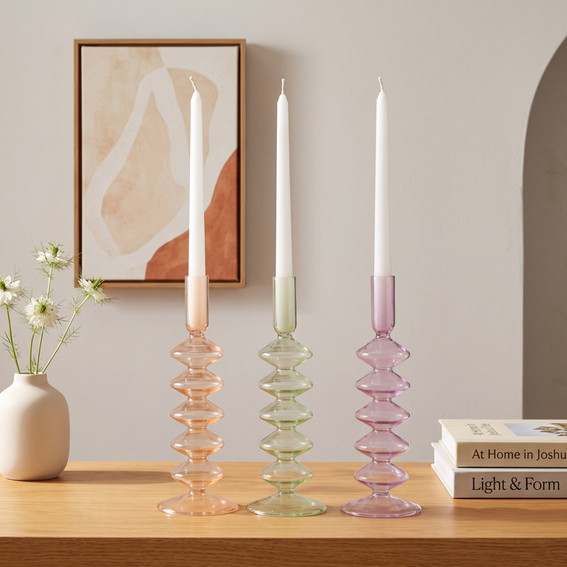 Anij 10.1'' H Glass Tabletop Candlestick