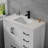 30" Rectangular  Integrated Bathroom Sink with Single Hole Faucet, Drain, Overflow