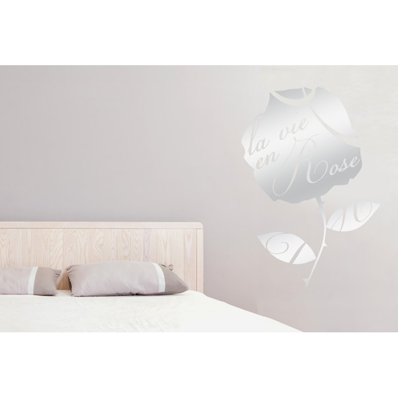 Plants & Flowers Wall Decal, Shiny Silver, Large