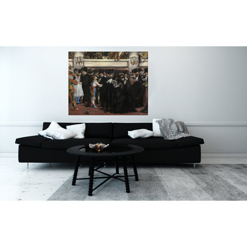 Masked Ball At The Opera by Edouard Manet - Wrapped Canvas Print, 51cm H x 77cm W