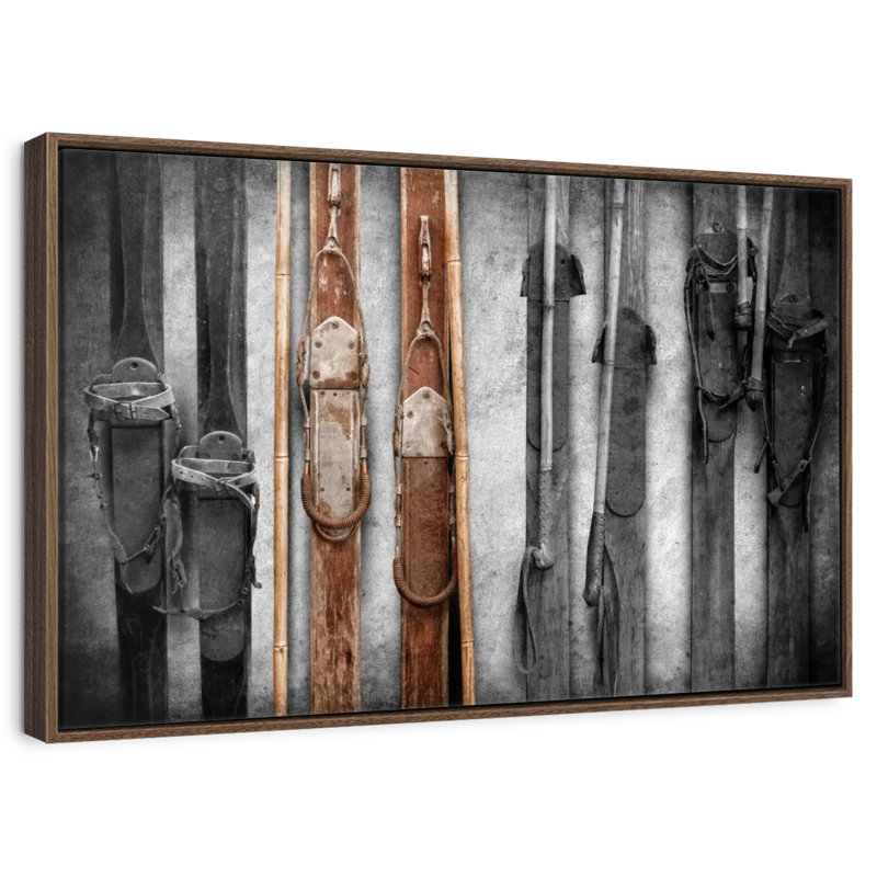 Collection de ski, Cadre flottant noyer, 31 po x 21 po