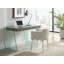 Bureau Shadin gris brillant avec rangement.-2103007779
