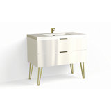 Avila 42" W Freestanding Single Bathroom Vanity with Dawson Leg